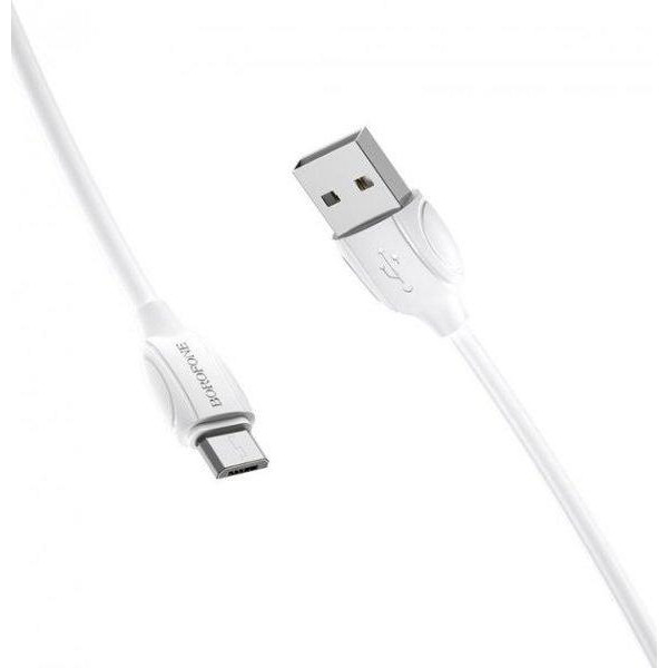 Borofone BX19 Benefit Micro-USB 1m White (BX19MW) - зображення 1