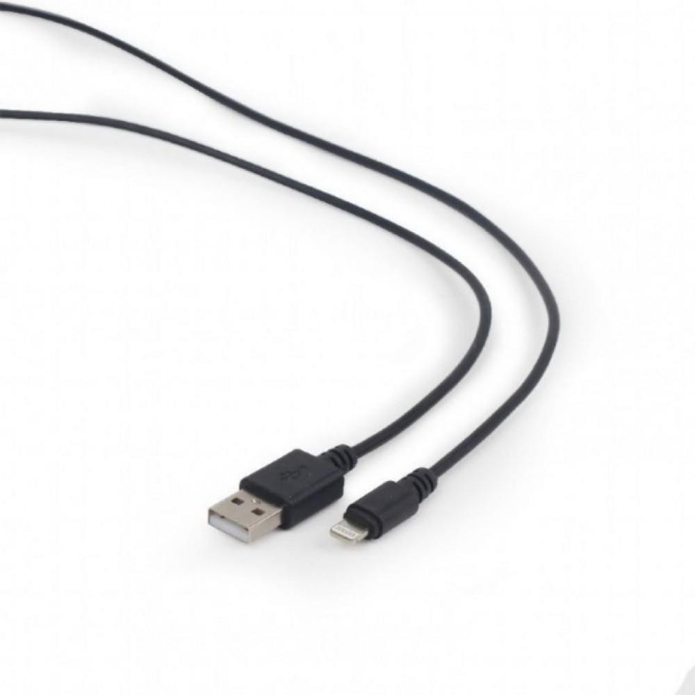 Cablexpert USB For Lightning 0,1M Black (CC-USB2-AMLM-0.1M) - зображення 1