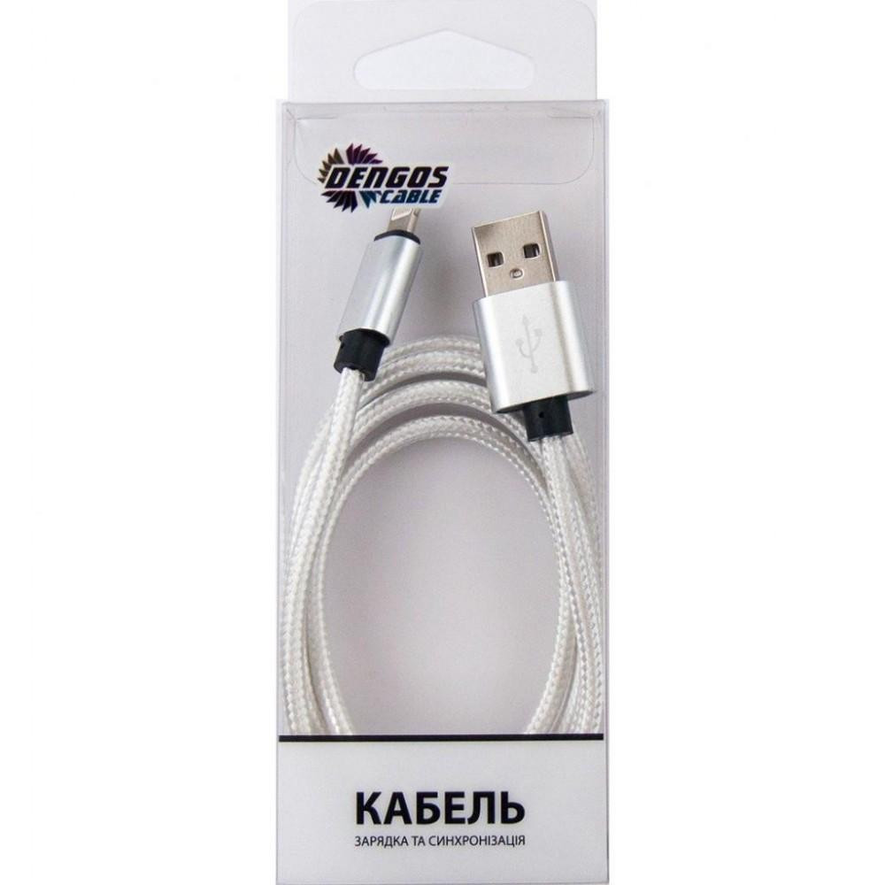 DENGOS USB Type-A - USB Type-C 1m White (NTK-TC-MT-WHITE) - зображення 1