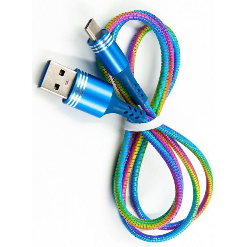 DENGOS USB 2.0 - Type-C 1m (NTK-TC-SET-RAINBOW) - зображення 1