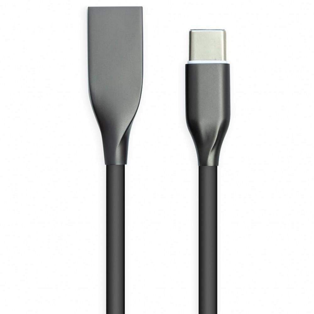 PowerPlant USB 2.0 AM/Type-C Black 2м (CA911257) - зображення 1