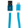 DENGOS USB Type-A - MicroUSB 0.2m Blue (PLS-M-SHRT-PLSK-BLUE) - зображення 1