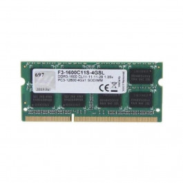 G.Skill 4 GB SO-DIMM DDR3 1600 MHz (F3-1600C11S-4GSL)