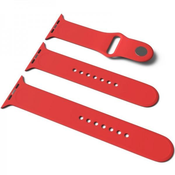 Epik Ремінець для Apple Sport Watch Band 38 / 40 S/M & M/L 3pcs силіконовий Червоний / Red - зображення 1