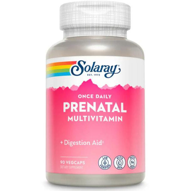 Solaray Once Daily Prenatal Multi-Vita Пренатальні мультивітаміни 90 капсул - зображення 1
