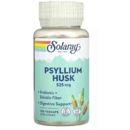 Solaray Psyllium Husk Лушпиння насіння подорожника 525 мг 100 вегетаріанських капсул - зображення 1