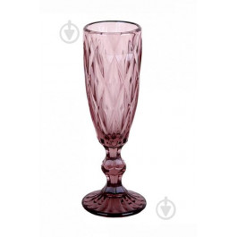 Helios Набір келихів для шампанського  "Рубін" 6шт. 150 мл, кольорове скло (6455)