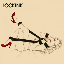    Бандажний набір фіксаторів для тіла зі знімними наручниками Lockink чорний (292460 /Z-SJ-020-ZH)