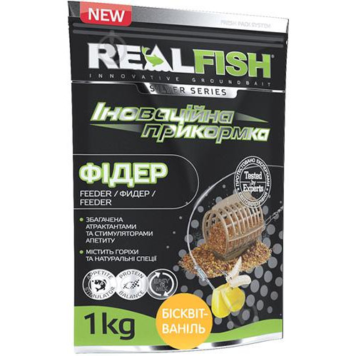 RealFish Прикормка "Фидер" (Бисквит/ваниль) 1.0kg - зображення 1