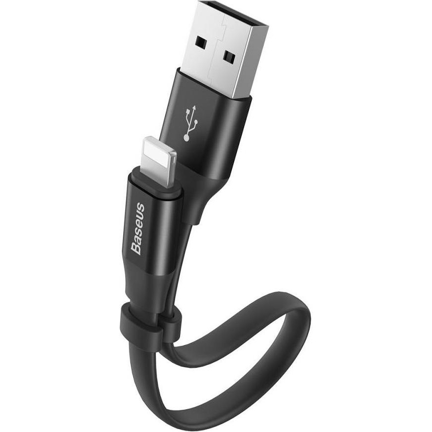 Baseus USB Cable to Lightning Nimble 0.23m Black (CALMBJ-B01) - зображення 1