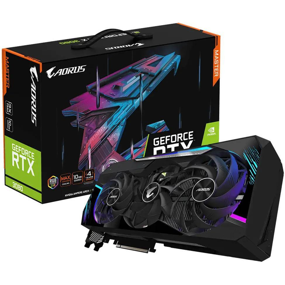 GIGABYTE AORUS GeForce RTX 3080 MASTER 10G rev. 2.0 (GV-N3080AORUS M-10GD rev. 2.0) - зображення 1