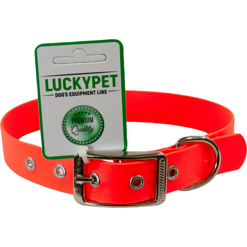 Lucky Pet Нашийник з водонепроникної стрічки  2.5 см 35-45 см Оранжевий (217000) - зображення 1