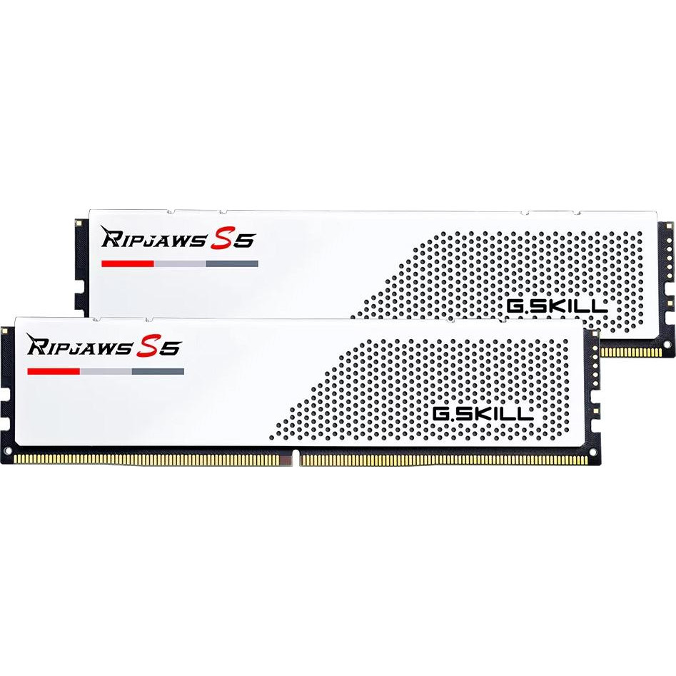 G.Skill 64 GB (2x32GB) DDR5 5600 MHz Ripjaws S5 Matte White (F5-5600J3636D32GX2-RS5W) - зображення 1