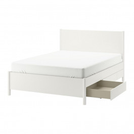   IKEA TONSTAD Каркас з ящиками кремовий 140х200 (904.890.86)