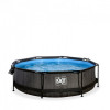 EXIT Black Wood Pool 300x76cm + dome, filter pump / black (30.32.10.90) - зображення 2