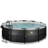 EXIT Black Leather Pool 450x122cm + sand filter pump, cover, heat pump / black (30.67.15.20) - зображення 3