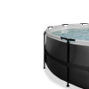 EXIT Black Leather Pool 450x122cm + sand filter pump, cover, heat pump / black (30.67.15.20) - зображення 4