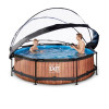 EXIT Wood Pool 300x76cm + filter pump, dome / brown (30.32.10.10) - зображення 6