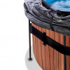 EXIT Wood Pool 488x122cm + dome, sand filter pump / brown (30.47.16.10) - зображення 4