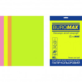   BuroMax Euromax А4, 80г/м2, NEON, 4цв., 50л. (BM.2721550E-99)