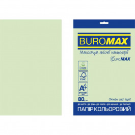   BuroMax Euromax А4, 80г/м2, PASTEL, св.-зеленый, 20л. (BM.2721220E-15)