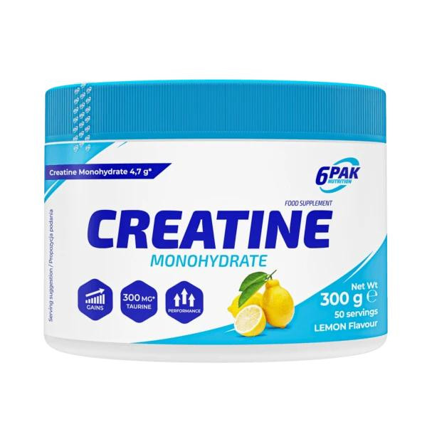 6PAK Nutrition Creatine Monohydrate 300 g /50 servings/ Lemon - зображення 1