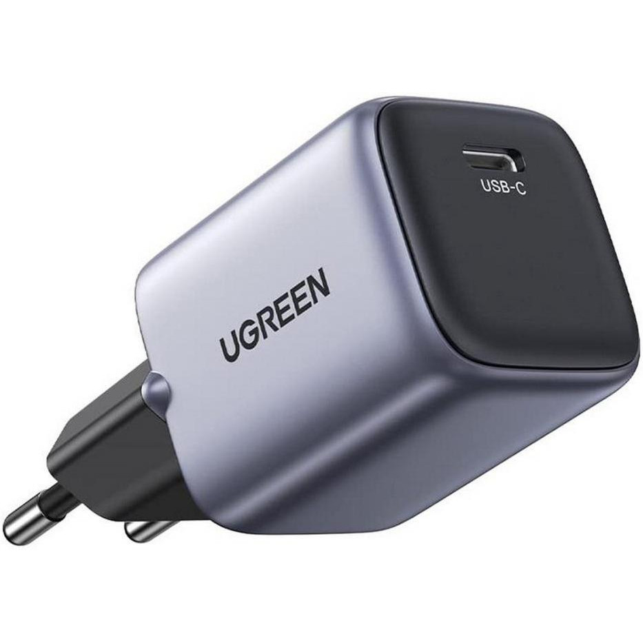 UGREEN CD319 Nexode Mini GaN 30W 1xUSB-C PD3.0 QC4.0 Wall Charger Gray (90666) - зображення 1