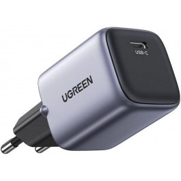   UGREEN CD319 Nexode Mini GaN 30W 1xUSB-C PD3.0 QC4.0 Wall Charger Gray (90666)