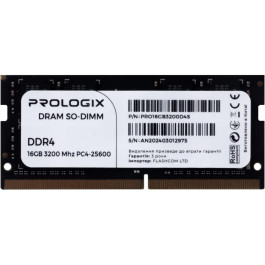 Prologix 16 GB SO-DIMM DDR4 3200 MHz (PRO16GB3200D4S)