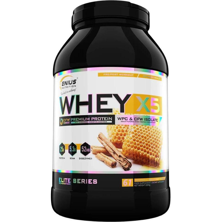 Genius Nutrition Whey-X5 2000 g /61 servings/ Vanilla-Honey - зображення 1