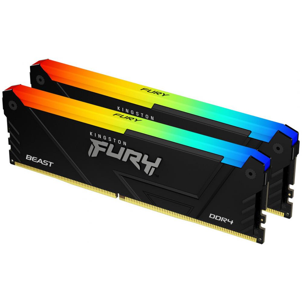 Kingston FURY 32 GB (2x16GB) DDR4 3733 MHz Beast RGB (KF437C19BB12AK2/32) - зображення 1