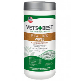 Vet's Best Салфетки Flea&Tick Wipes от насекомых для собак 50 шт (vb10459)