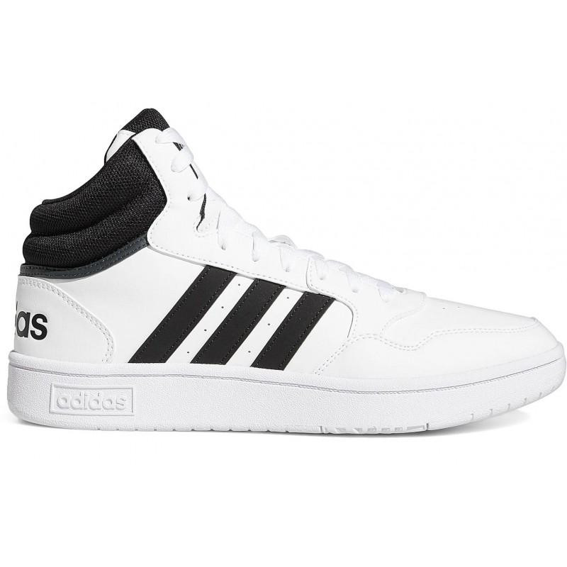 Adidas Кеди hoops 3.0 mid cblack/cblack/ftwwht (GW3019) 10 Білий - зображення 1