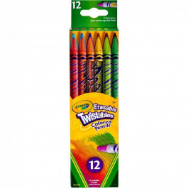 Crayola Набор карандашей Твист с ластиком, (выкручивающиеся и стираются), 12 шт  256360.024