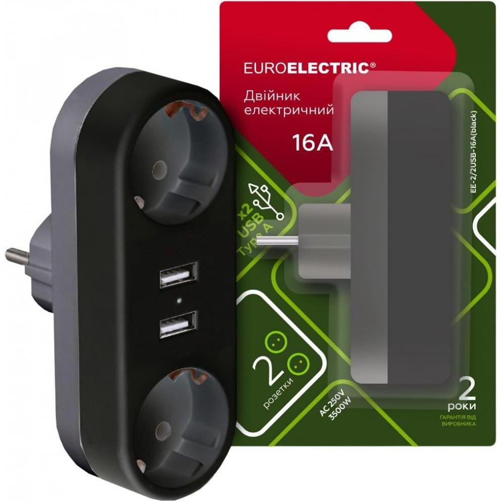 Euroelectric EE-2/2USB-16A - зображення 1