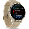 Garmin Venu 3S Soft Gold S. Steel Bezel w. French Gray Case and Leather Band (010-02785-55) - зображення 3