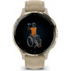 Garmin Venu 3S Soft Gold S. Steel Bezel w. French Gray Case and Leather Band (010-02785-55) - зображення 6