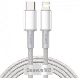   Baseus Type-C to Lightning PD 20W 1M High Density Braided White (CATLGD-02)