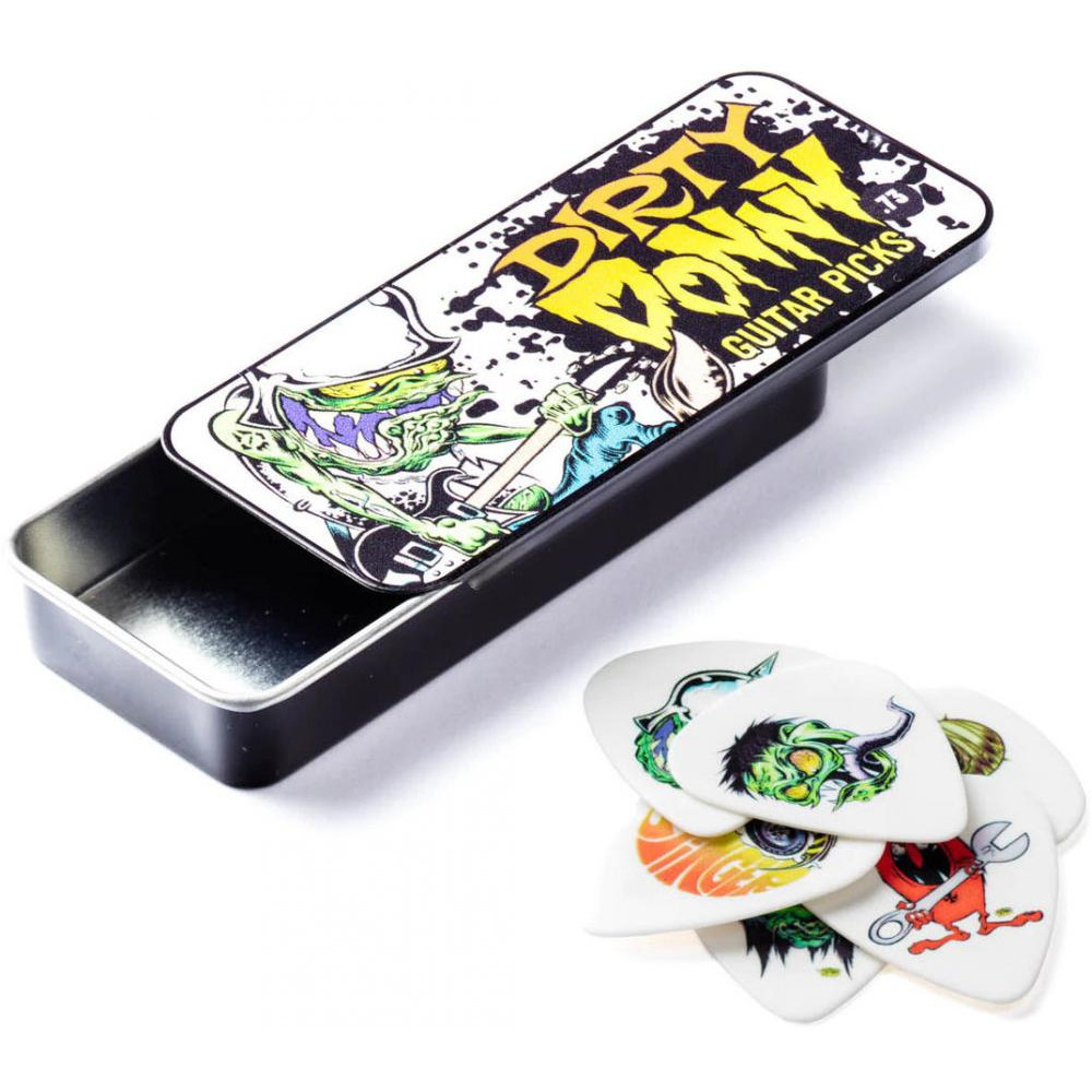 Dunlop Медиаторы DIRTY DONNY 1 BLACKLINE ART PICKS TIN 1.0MM - зображення 1