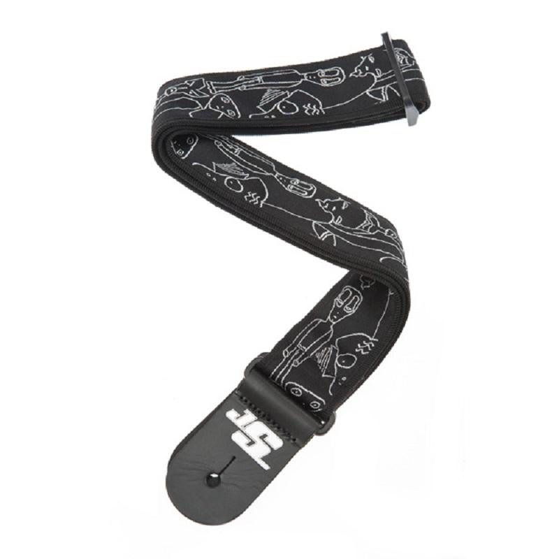 Planet waves PW50JS05 Joe Satriani Guitar Strap Silver Sketches - зображення 1