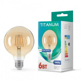 TITANUM LED Filament G95 6W E27 2200K бронза (TLFG9506272A)