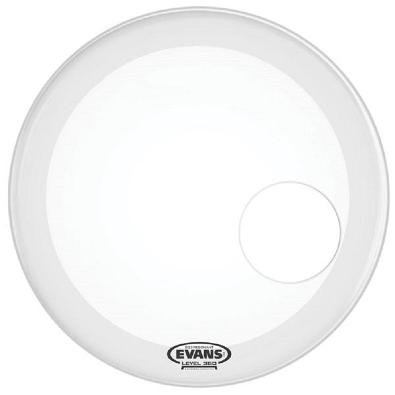 Evans BD22RSW 22" EQ3 RESO SMOOTH WHITE Резонаторный пластик для бас-барабана - зображення 1