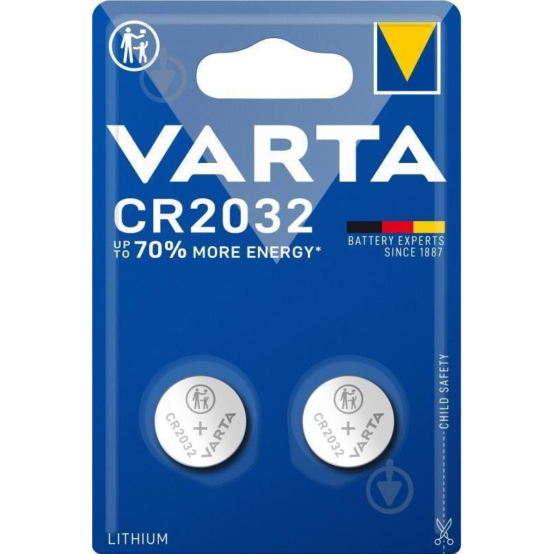 Varta CR-2032 bat(3B) Lithium 2шт (06032101402) - зображення 1