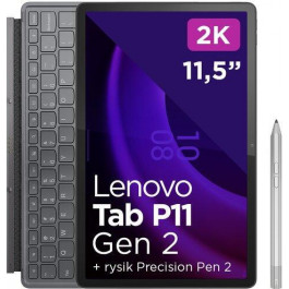 Lenovo Tab P11 2nd Gen 6/128GB Wi-Fi Storm Grey + Keyboard, pen (ZABF0315PL)