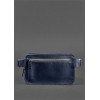 BlankNote Мужская кожаная сумка на пояс (бананка)  Dropbag Maxi BN-BAG-20-navy-blue Темно-синяя - зображення 4