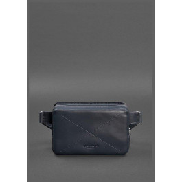   BlankNote Сумка поясная кожаная  DropBag minі BN-BAG-6-navy-blue Синяя