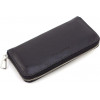 Grande Pelle Великий шкіряний гаманець чорного кольору на блискавковій застібці  67809 - зображення 6
