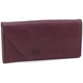   Grande Pelle Бордовий жіночий великий гаманець із гладкої шкіри високої якості  (19470)