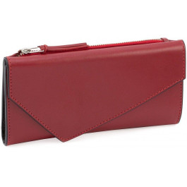   Grande Pelle Червоний жіночий гаманець великого розміру з високоякісної шкіри  (19313)