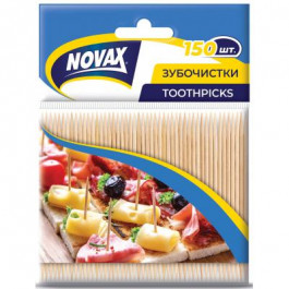   Novax Зубочистки  бамбукові 150 шт. (4823058309101)